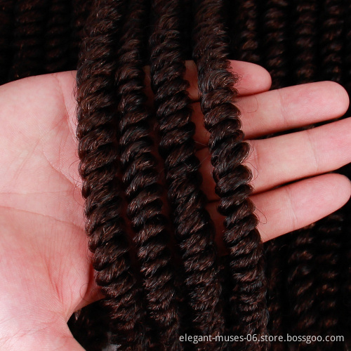 24 strands 16inches Twist Curly hair extension braids colored dreadlocks crochet braid hair Synthetic hair bulk passion tw